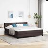 vidaXL Cama box spring com colch&atilde;o Marrom Escuro 180 x 200 cm