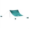 vidaXL Toldo de praia com âncoras de areia 304x300 cm verde