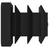 vidaXL Tampas de Extremidade 12 pcs Preto 15 x 15 x 15 mm PP
