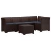 vidaXL Sof&aacute; de Jardim de 5 Pessoas com Almofadas Visual de Rattan PP