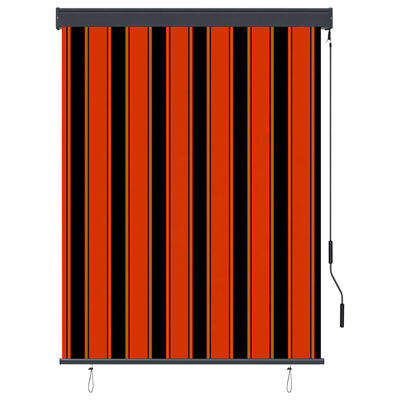 vidaXL Estore de rolo para exterior 120x250 cm laranja e castanho