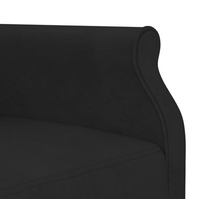 vidaXL Sofá-cama em forma de L 271x140x70 cm veludo preto