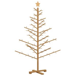 vidaXL &Aacute;rvore de Natal de Madeira com suporte Castanho 150 cm