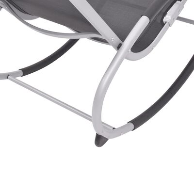 vidaXL Cadeira de baloiço para jardim alumínio e textilene