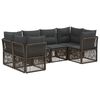 vidaXL Conjunto de Sof&aacute; de Jardim 6 unid. 6-N&uacute;mero de lugares Cinzento