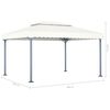 vidaXL Gazebo 400x300 cm alumínio creme