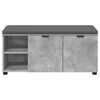 vidaXL Banco de Hall com almofada Cinzento Concreto 100 x 38 x 46 cm