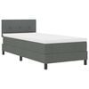 vidaXL Cama Box com colch&atilde;o Cinza Escuro 80 x 200 cm tecido