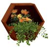 vidaXL Vasos/floreiras de parede 2 pcs a&ccedil;o corten cor enferrujado