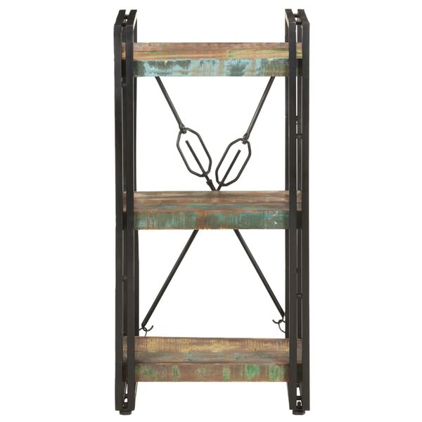 vidaXL Estante c/ 3 prateleiras 40x30x80 cm madeira recuperada maci&ccedil;a