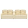 vidaXL Poltrona massagem 4 lug. reclin. c/ suportes copo tecido creme