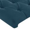 vidaXL Cabeceira de cama c/ abas veludo 93x16x78/88 cm azul-escuro