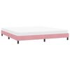 vidaXL Estrutura de cama sem colch&atilde;o 180x220 cm veludo rosa