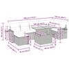 vidaXL 5 pcs conjunto sof&aacute;s de jardim com almofad&otilde;es ac&aacute;cia e vime PE