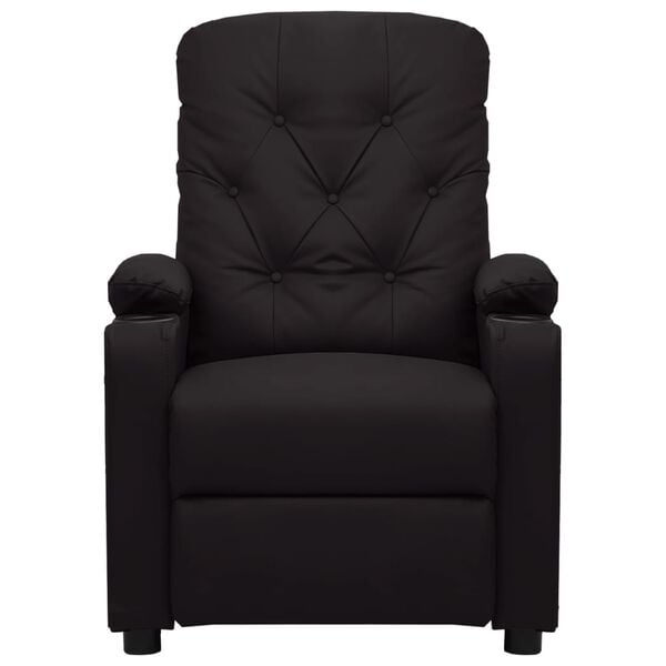 vidaXL Poltrona elevat&oacute;ria couro artificial preto