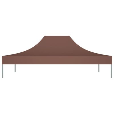 vidaXL Teto para tenda de festas 4x3 m 270 g/m² castanho