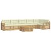vidaXL Conjunto de Sof&aacute;s para Exterior 7 pcs Branco e Creme