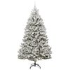 vidaXL &Aacute;rvore de Natal Artificial Verde e Branco 240 cm PVC e Metal