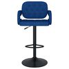 vidaXL Bancos de bar 2 pcs tecido azul