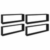 vidaXL Prateleiras parede forma de cubo 4pcs derivados madeira preto