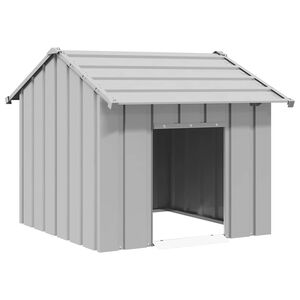 vidaXL Casota para c&atilde;es com telhado 85x107x81 cm a&ccedil;o galvanizado