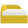 vidaXL Estrutura de Cama de Canto com Colch&atilde;o 2 pcs Amarelo Veludo