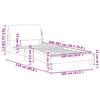 vidaXL Estrutura de cama Dover 100x203cm couro artificial branco