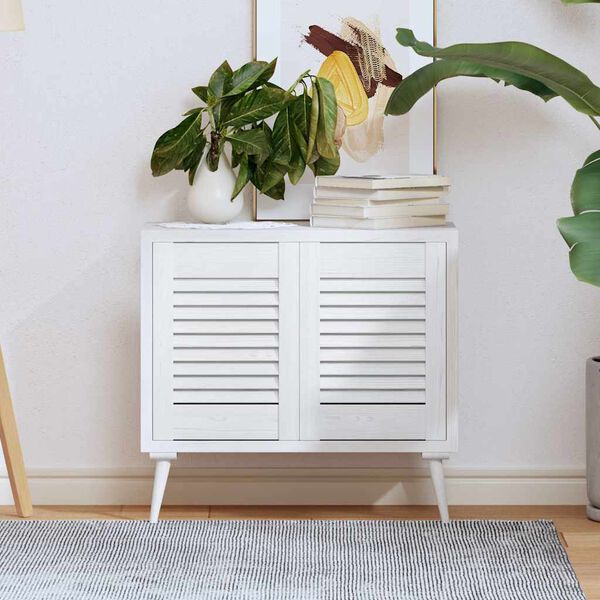 vidaXL Portas de armário 2 pcs design de persiana 39,5x29,5 cm branco