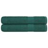 vidaXL Toalhas 2 pcs 100x200 cm 360 gsm 100% algod&atilde;o verde