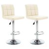vidaXL Bancos de bar 2 pcs couro artificial cor creme