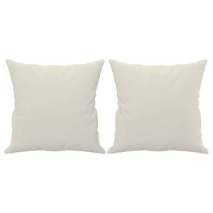 vidaXL Almofadas decorativas 2 pcs 40x40 cm veludo cor creme