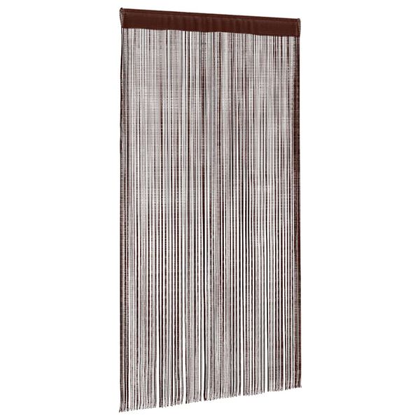 vidaXL Cortinas de fios 2 pcs 100x250 cm castanho