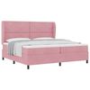 vidaXL Cama Box com colch&atilde;o com cabeceira Rosa 200 x 200 cm Poli&eacute;ster