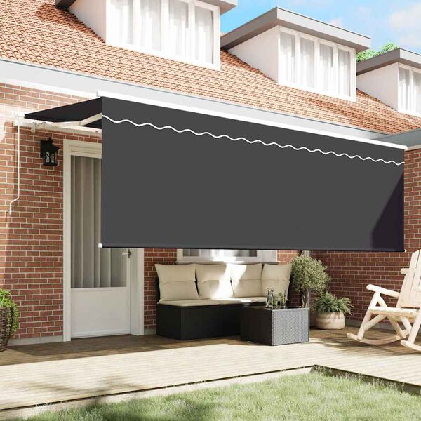 vidaXL Toldo Retr&aacute;til Antracite 350 x 200 cm Poli&eacute;ster e Alum&iacute;nio