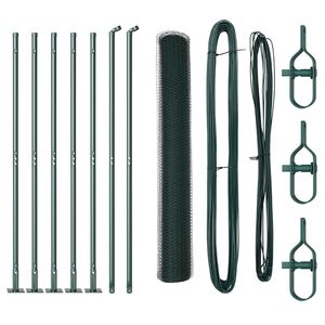 vidaXL Poste de Cerca Verde