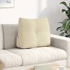 vidaXL Travesseiro para Costas Creme 60 x 24 x 50 cm tecido