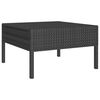 vidaXL 6 pcs conjunto lounge de jardim c/ almofadões vime PE preto