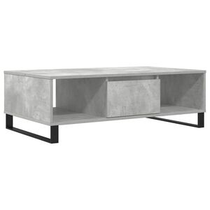 vidaXL Mesa de centro 104x60x35 cm derivados madeira cinzento cimento