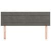 vidaXL Cabeceiras cinzento-escuro 144x5x78/88 cm veludo