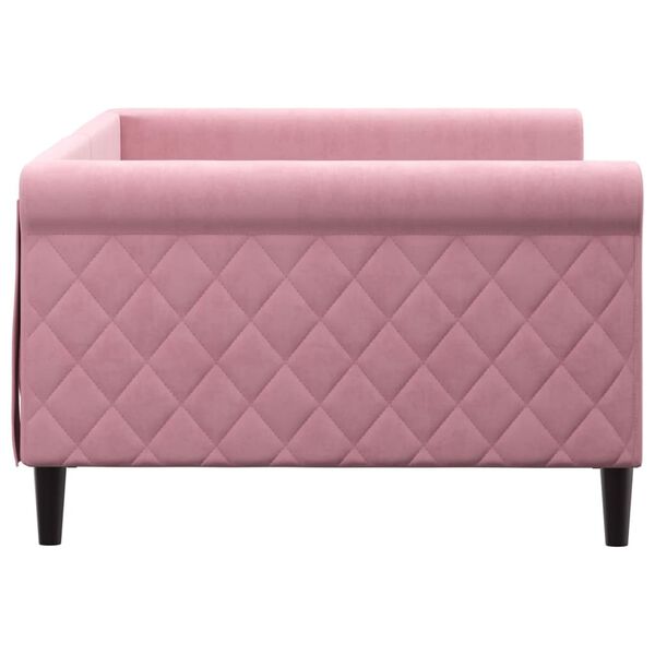 vidaXL Sof&aacute;-cama 100x200 cm veludo rosa