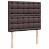 vidaXL Estrutura de cama otomana com colch&atilde;o 120x190cm castanho escuro