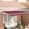vidaXL Toldo Retr&aacute;til Manual Borgonha 300 x 200 cm Alum&iacute;nio e Tecido
