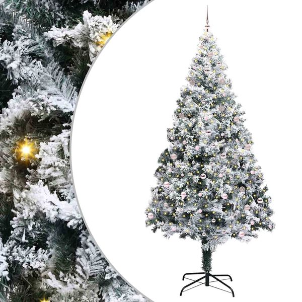 vidaXL &Aacute;rvore de Natal com 300 LEDs com suporte Verde 300 cm PVC