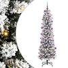 vidaXL &Aacute;rvore de Natal Artificial Branco 210 cm PVC, Metal e Pl&aacute;stico