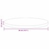 vidaXL Tampo de Mesa Marrom Claro &Oslash; 50 x 2,5 cm