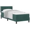 vidaXL Cama Box com colch&atilde;o Verde Escuro 200 x 80 cm Poli&eacute;ster