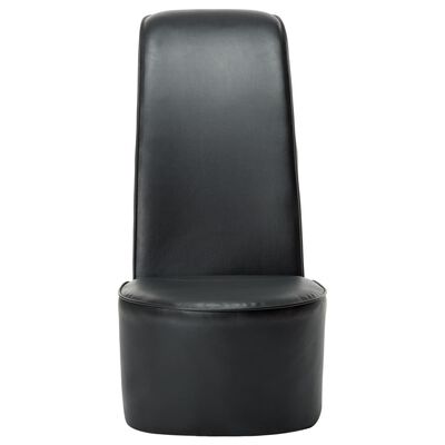 vidaXL Cadeira estilo sapato de salto alto couro artificial preto