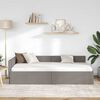 vidaXL Estrutura de Cama de Canto Cinzento-acastanhado 80 cm x 200 cm