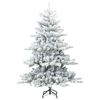 vidaXL &Aacute;rvore de Natal Articulada Artificial Branco 150 cm PVC e A&ccedil;o