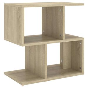 vidaXL Mesa de cabeceira derivados de madeira carvalho sonoma